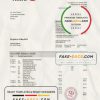 France HSBC bank statement template in Word and PDF format