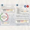 France La Banque Postale bank statement Word and PDF template, 3 pages