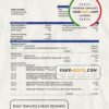 Gabon Alios Finance bank statement template in Word and PDF format