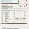 Grenada Republic bank statement template in Word and PDF format