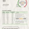 Guinea-Bissau Banco da Africa Ocidental proof of address bank statement template in Word and PDF format