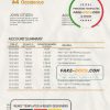 Honduras Banco de Occidente Bank statement template in Word and PDF format