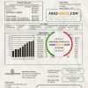 Indonesia Global Energy Power utility bill template in Word and PDF format