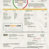 Iran Kiana Petro Energy Co utility bill template in Word and PDF format