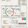 Ireland Flogas natural gas utility bill template in Word and PDF format