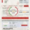 Ireland Meteor utility bill template fully editable in PSD format scan