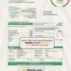Italy Edison utility bill template in Word and PDF format, good for address prove