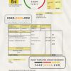 Italy Gas utility bill template in .doc and .pdf format, fully editable