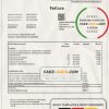 Italy TeleTu utility bill template in Word and PDF format