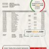 Japan MUFG bank statement template in Word and PDF format