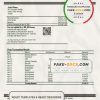 Jordan ABC proof of address bank statement template in Word and PDF format