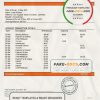 Kazakhstan First Heartland Jusan bank proof of address statement template in Word and PDF format