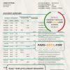 Kazakhstan Forte bank statement template in Word and PDF format