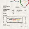 Liechtenstein Neue Bank AG proof of address statement template in Word and PDF format