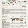 Lithuania (Litva) Citadele bank credit card statement template in Word and PDF format