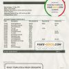 Lithuania (Litva) Danske bank statement template in Word and PDF format