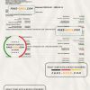 Lithuania Paysera account statement, Word and PDF template