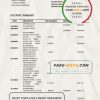 Luxembourg Advanzia bank proof of address statement template in Word and PDF format, .doc and .pdf format