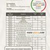 Luxembourg Fortuna Banque bank proof of address statement template in Word and PDF format, .doc and .pdf format