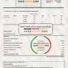 Montenegro Elektroprivreda Crne Gore (EPCG) electricity utility bill template in Word and PDF format