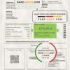 Poland Energa utility bill template in Word and PDF format