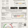 Portugal MEO utility bill template in Word and PDF format, fully editable