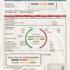 Qatar Power Company electricity utility bill template in Word and PDF format