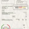 Spain Renfe utility bill template in Word and PDF format