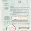 Switzerland Telecom utility bill template, fully editable in PSD format scan