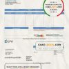 USA CPW utility bill template in Word and PDF format