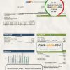 USA California Padredam utility bill template in Word and PDF format
