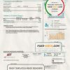 USA California San Diego Gas & Electric (SDG&E) utility bill template in Word and PDF format