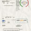 USA California San Jose Water utility bill template in Word and PDF format