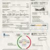 USA California SoCal Gas utility bill template in Word and PDF format