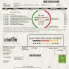 USA Canada City of Vernon water utility bill template in Word and PDF format