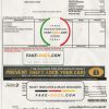 USA City of Sumter South Carolina water utility bill template in Word and PDF format