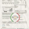 USA Colorado City of Greeley water utility bill template in Word format