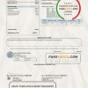USA Eastern Suburban Water Authority utility bill template in Word and PDF format
