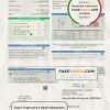 USA Green Mountain Energy utility bill template in Word and PDF format