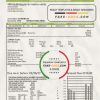 USA Maine Natural Gas Portland utility bill template in Word and PDF format