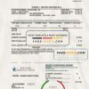 USA Maryland American water utility bill template in Word and PDF format
