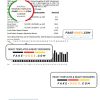 USA Maryland Pepco utility bill, Word and PDF template, 3 pages