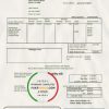 USA Massachusetts Milton water utility bill template in Word and PDF format