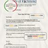 USA Michigan City of Richmond water utility bill shut off notice, Word and PDF template