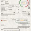USA Michigan Gas Utilities utility bill template in Word and PDF format