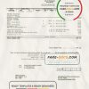 USA Minnesota Minneapolis City of Lakes utility bill template in Word and PDF format