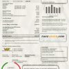 USA Nevada Waterloo North Hydro utility bill template in Word format