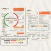 USA New Jersey PSEG electricity utility bill template in Word and PDF format, 2 pages