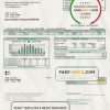 USA North Dakota Nodak Electric Cooperative utility bill template in Word and PDF format