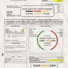 USA OEC electricity utility bill template in Word and PDF format